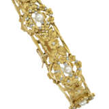 NO RESERVE | ANTIQUE PEARL, DIAMOND AND GOLD BRACELET - фото 1