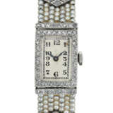 NO RESERVE | ART DECO DIAMOND AND SEED PEARL WRISTWATCH - Foto 1