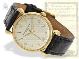 Armbanduhr: hochfeine Herrenuhr mit Originalbox und Originalzertifikat, Vacheron & Constantin Ref.4649, Genf 1948