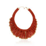 NO RESERVE | CORAL BEAD, DIAMOND AND GOLD NECKLACE - Foto 4