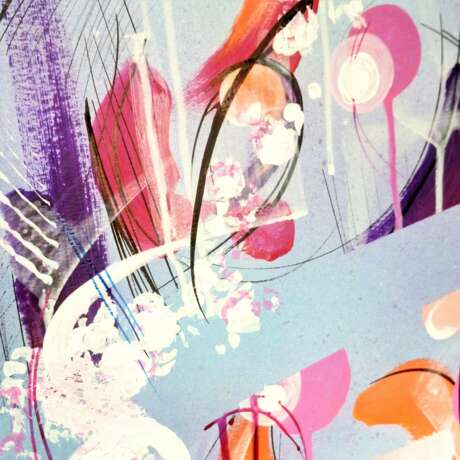 ЦВЕТА ЖЕЛАНИЙ 2 Aquarellpapier Acrylfarbe Abstrakte Kunst фантазийная композиция Russland 2021 - Foto 2
