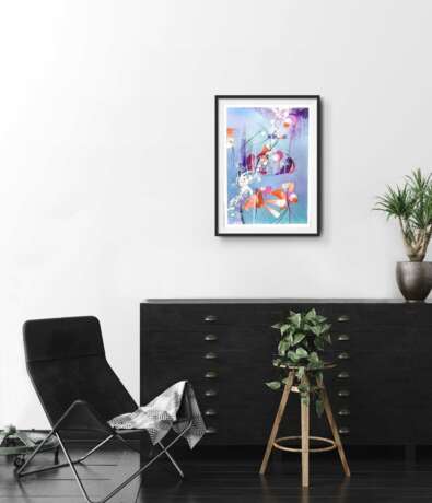 ЦВЕТА ЖЕЛАНИЙ 2 Aquarellpapier Acrylfarbe Abstrakte Kunst фантазийная композиция Russland 2021 - Foto 3