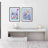 ЦВЕТА ЖЕЛАНИЙ 1 Aquarellpapier Acrylfarbe Abstrakte Kunst фантазийная композиция Russland 2021 - Foto 4