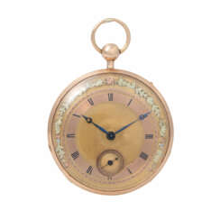 L'EPINE antike frühe LepineTaschenuhr mit dezentraler Zeitanzeige und 1/4 Repetition. Frankreich um 1850.