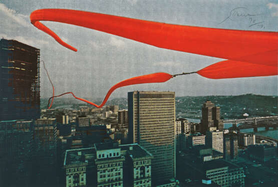 Otto Piene (1928 Laasphe/Westphalia - 2014 Berlin). Manned Helium Sculpture / Red Helium Skyline / Red Rapid Growth - Foto 4