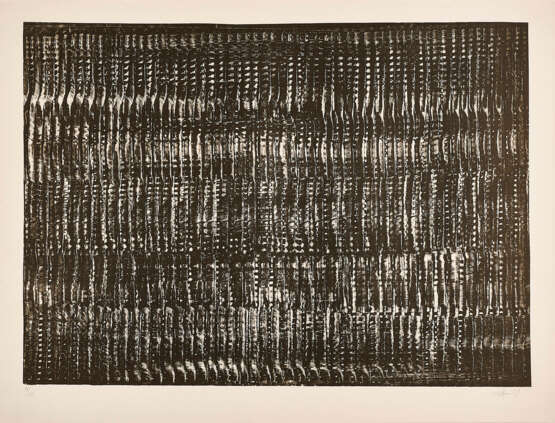 Heinz Mack (1931 Lollar). Struktur in Schwarz "Vibration I" - photo 1