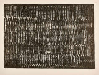 Heinz Mack (1931 Lollar). Struktur in Schwarz "Vibration I"
