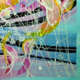 РОЖДЕНИЕ ОГНЯ Aquarellpapier Acrylfarbe Abstrakte Kunst фантазийная композиция Russland 2021 - Foto 3
