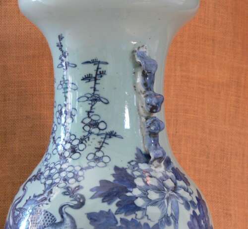Vase Céladon Chinois Décor Paysage porcelaine chinoise China XIXème - Foto 2