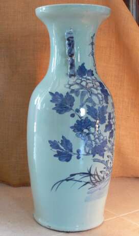 Vase Céladon Chinois Décor Paysage porcelaine chinoise Chine XIXème - photo 4