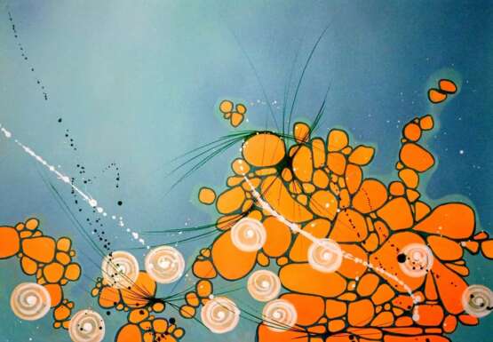 ДОН КИХОТ И САНЧА ПАНСА Aquarellpapier Acrylfarbe Abstrakte Kunst фантазийная композиция Russland 2021 - Foto 1