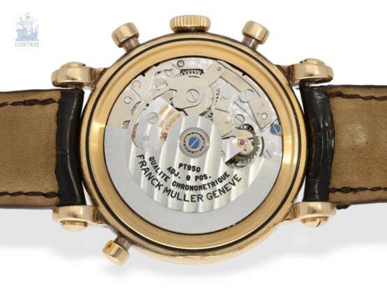 Armbanduhr: sehr seltener, limitierter Chronograph Rattrapante "Qualité Chronometrique", Franck Muller, Genève, No. 03, Ref. 7000R, verkauft Dezember 1992, mit Box und Papieren - Foto 4