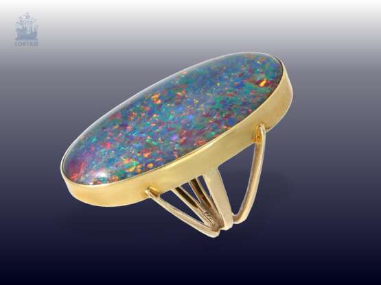 Ring: sehr schöner, auffälliger vintage Opalring mit außergewöhnlich großem Opal, Goldschmiedearbeit - photo 2