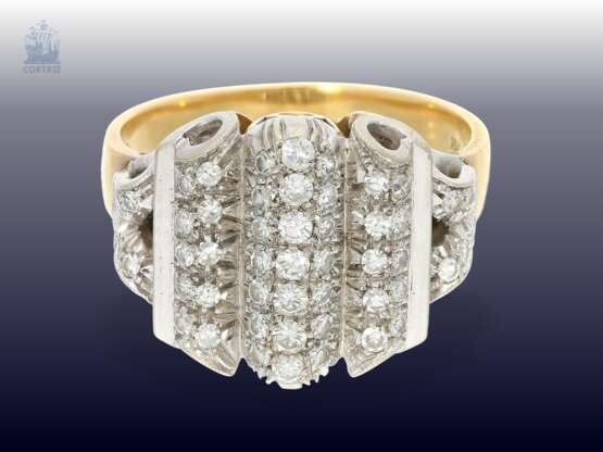 Ring: ausgefallener und hochwertiger vintage Cocktailring mit reichem Diamantbesatz - фото 1