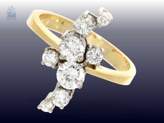Ring: interessanter vintage Brillant-Goldschmiedering, 1,05ct - photo 1