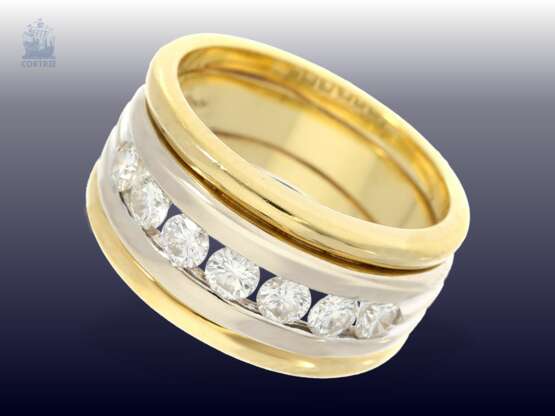 Ring: breiter und moderner Brillant-Goldschmiedering, ca. 0,7ct - Foto 1