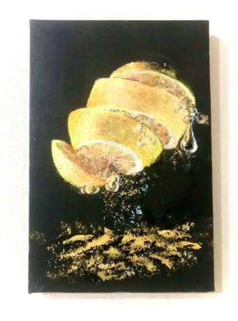 Серия для кухни "Лимон" Холст на подрамнике Масляная живопись Сюрреализм Натюрморт Киргизия 2022 г. - фото 4