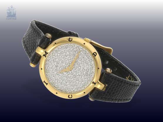 Armbanduhr: elegante und ehemals teure 18K Damenuhr mit Diamantzifferblatt, Marke Medici - Foto 1