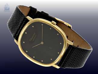 Armbanduhr: elegante vintage Herrenuhr/Damenuhr, Chopard "Ellipse" in 18K Gold, 80er Jahre