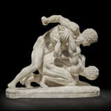 A WHITE MARBLE GROUP OF THE WRESTLERS - Foto 5