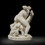 A WHITE MARBLE GROUP OF THE WRESTLERS - photo 6