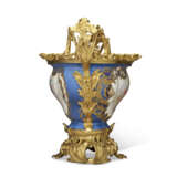 A FRENCH ORMOLU-MOUNTED TURQUOISE-GROUND SEVRES STYLE PORCELAIN JARDINIERE - photo 2