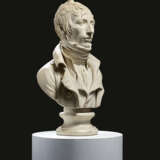 A WHITE MARBLE BUST OF A MAN - photo 2