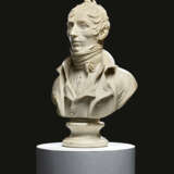 A WHITE MARBLE BUST OF A MAN - photo 4