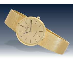 Armbanduhr: seltene vintage Herrenuhr der Marke Universal Geneve, Modell "Golden Shadow", 18K Gold