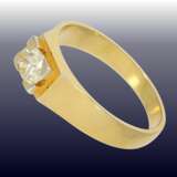 Ring: vintage Brillant/Solitär-Goldschmiedering, feiner Brillant light yellow/ SI, mindestens 1ct - фото 2