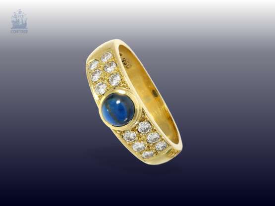 Ring: Konvolut/3er-Set vintage Farbstein/Brillant-Damenringe,18K Gold - photo 2