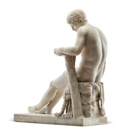 A CONTINENTAL CARVED MARBLE FIGURE OF HERCULES - photo 3