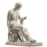 A CONTINENTAL CARVED MARBLE FIGURE OF HERCULES - фото 6
