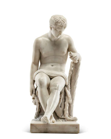 A CONTINENTAL CARVED MARBLE FIGURE OF HERCULES - photo 7