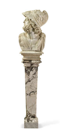 A MARBLE BUST OF AJAX, ON PEDESTAL - photo 1