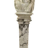 A MARBLE BUST OF AJAX, ON PEDESTAL - фото 1
