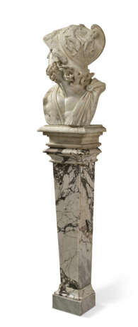 A MARBLE BUST OF AJAX, ON PEDESTAL - фото 4