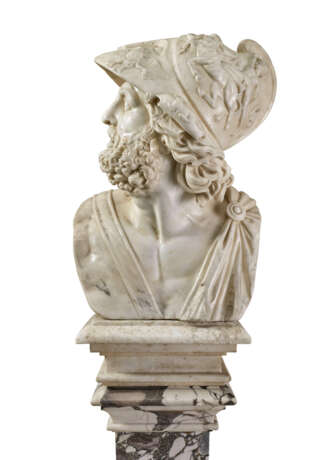A MARBLE BUST OF AJAX, ON PEDESTAL - photo 6