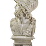 A MARBLE BUST OF AJAX, ON PEDESTAL - photo 7