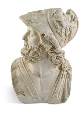 A MARBLE BUST OF AJAX, ON PEDESTAL - фото 16