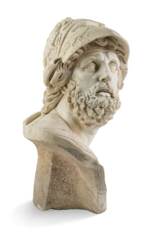 A MARBLE BUST OF AJAX, ON PEDESTAL - photo 23