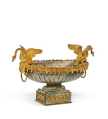 A FRENCH ORMOLU-MOUNTED MARBLE CENTERPIECE