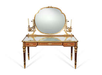 A FRENCH ORMOLU-MOUNTED KINGWOOD AND BOIS SATINE DRESSING-TABLE