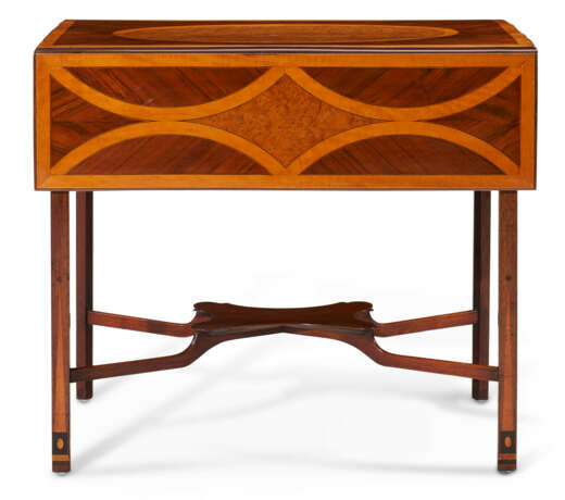 A PAIR OF GEORGE III SYCAMORE, BURR ELM, GONCALO ALVES AND MAHOGANY PEMBROKE TABLES - photo 9
