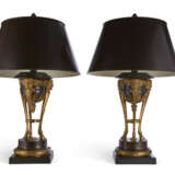 A PAIR OF FRENCH ORMOLU AND PATINATED BRONZE VASES, MOUNTED AS LAMPS - photo 1