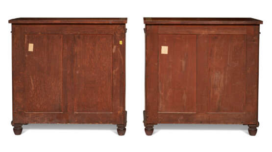 A PAIR OF LATE REGENCY BRASS-INLAID AND GILT-BRASS-MOUNTED MAHOGANY SIDE CABINETS - photo 4