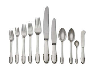 A DANISH SILVER FLATWARE SERVICE