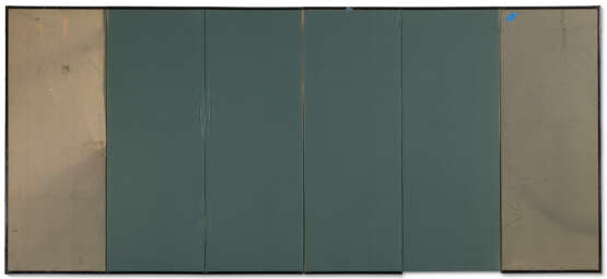 TWO JAPANESE POLYCHROME-PAINTED AND SILK SIX-PANEL SCREENS - фото 8