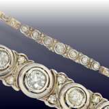 Armband: hochwertiges antikes Diamantarmband, um 1900, ca. 4ct - Foto 3