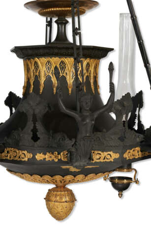 A NORTH EUROPEAN ORMOLU-MOUNTED AND PATINATED-BRONZE FOUR-LIGHT CHANDELIER - фото 4